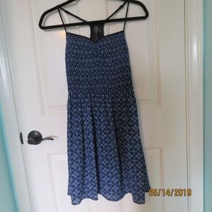 Blue and Black Pattern Dress